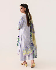 Roheenaz Rosette Unstitched Lawn '26 | Blush Meadow