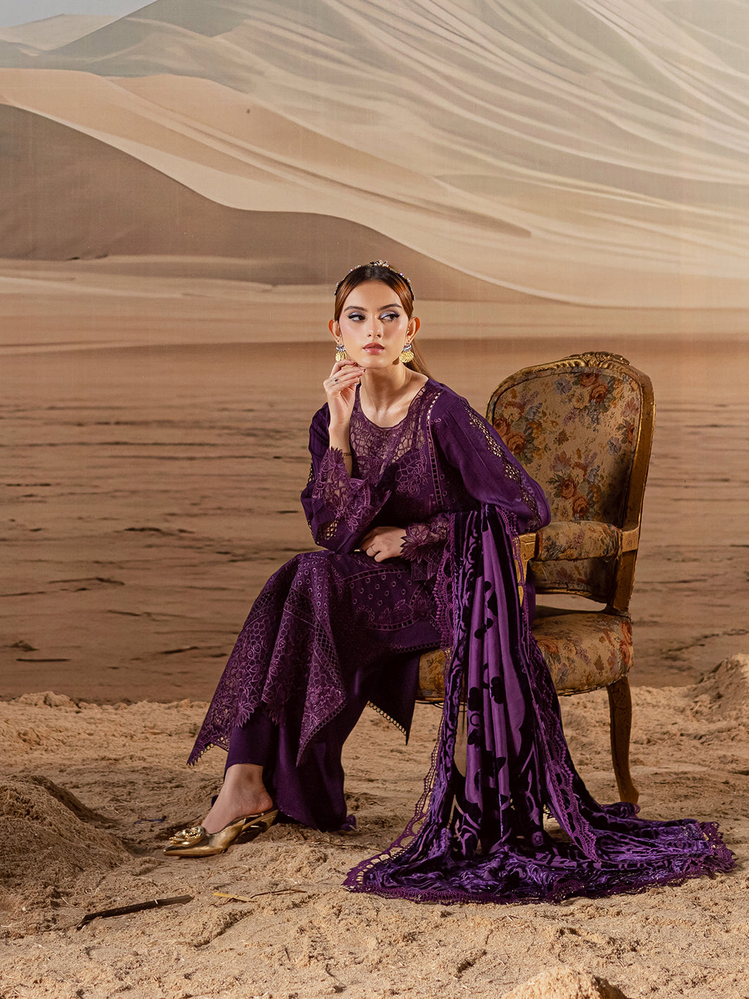 Mahnur | CK-010 | 3 PC Kotrai | Amelia Luxury Winter'25