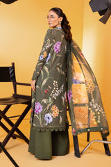 |MB-CUS25-1103B| 3 Pc Unstitched Printed Slub Khaddar Suit