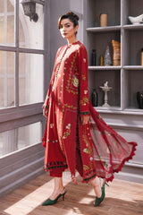 |MB-CUS25-1105A| 3 Pc Unstitched Printed Marina Twill Suit