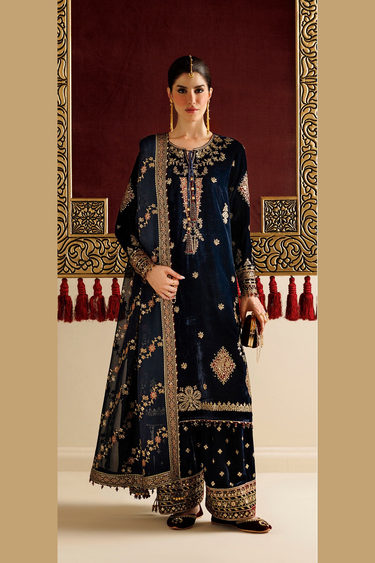 Jazmin Chandni Formals | Embroidered Velvet - CVF’26-D11