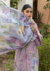 Chiffon digital printed dupatta of ECD-3A WISTERIA by Elaf