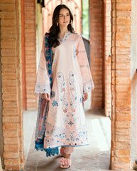 Chikan embroidered front panel of Roheenaz Islene lawn shirt