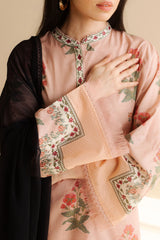 Front view of Zara Shahjahan Raya-2A digital printed lawn shirt
