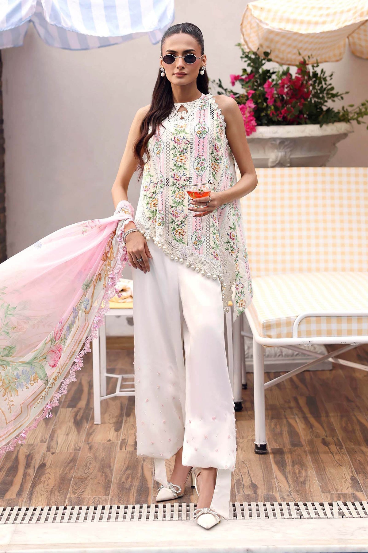 Maria B Lawn | 3010-A |3 Piece Unstitched Embroidered Lawn Suit