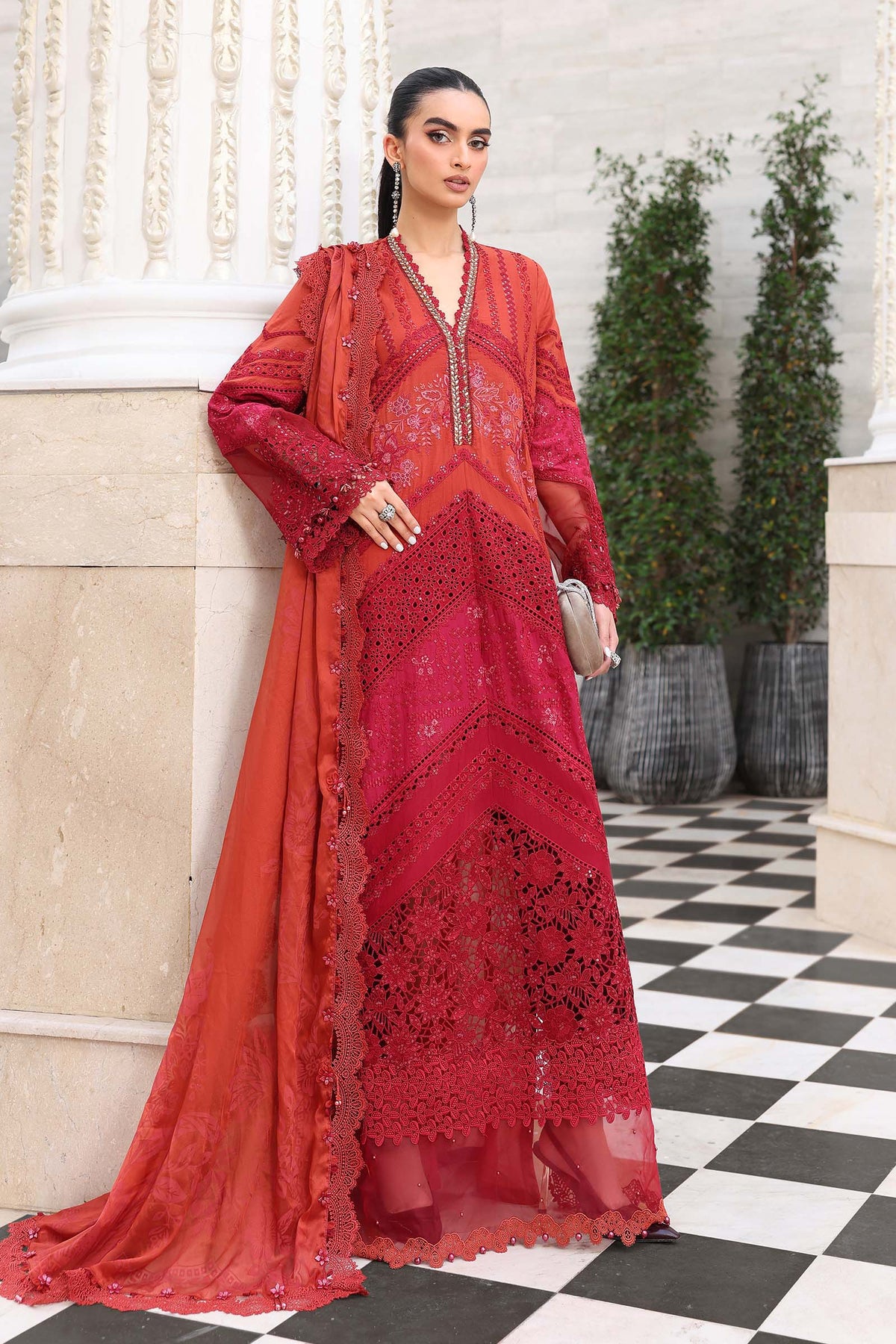 Maria B Lawn | 3 Piece Unstitched Embroidered Lawn Suit EL-26-13