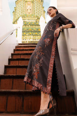 Maria B | MPT-2801-B | 3 Piece Unstitched Embroidered Twill Linen Suit