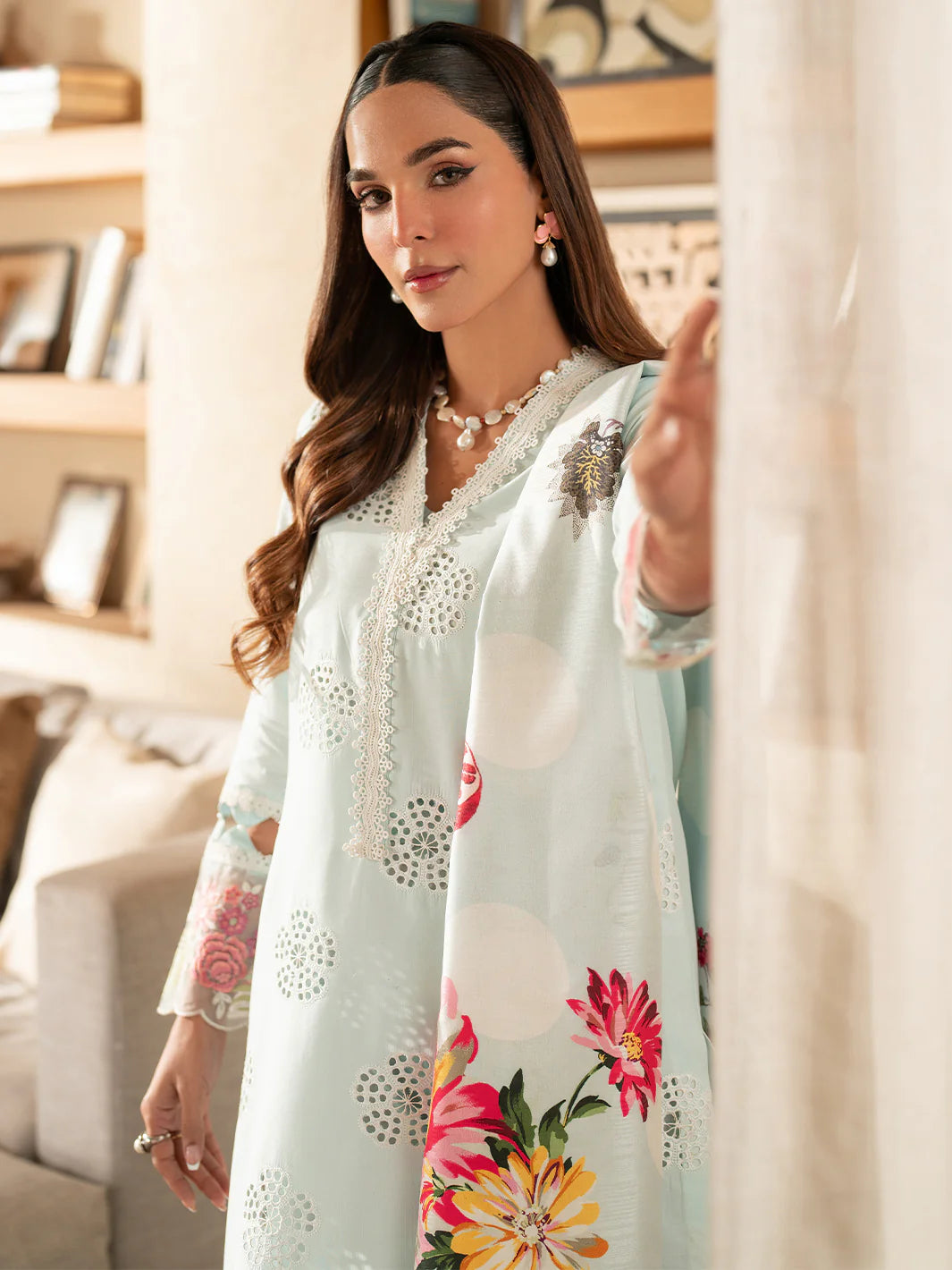 Stella Luxury Lawn '25 | SL-01 B | 3PC Embroidered Lawn Suit