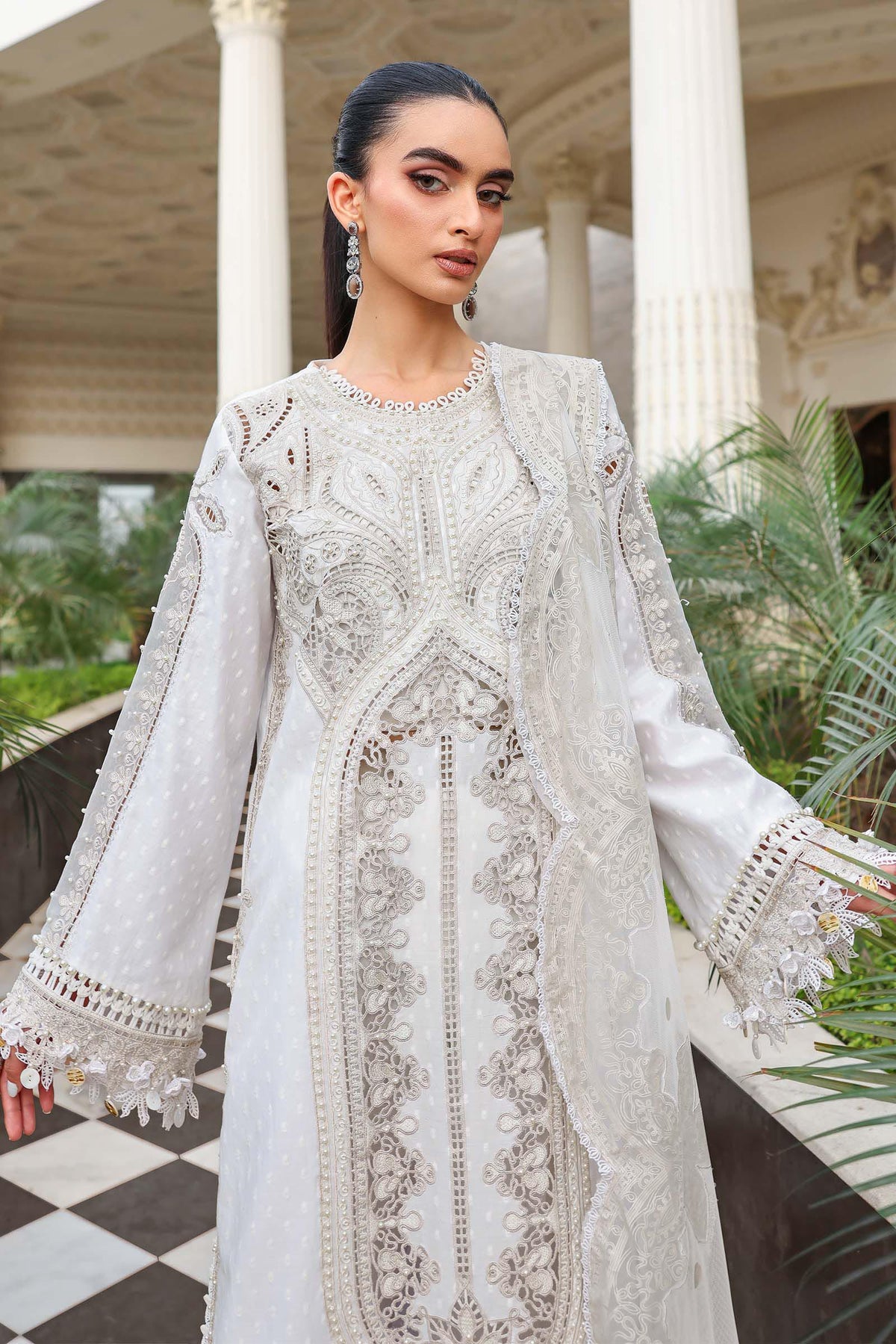 Maria B Lawn | 3 Piece Unstitched Embroidered Jacquard Lawn Suit EL-26-01