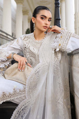 Maria B Lawn | 3 Piece Unstitched Embroidered Jacquard Lawn Suit EL-26-01
