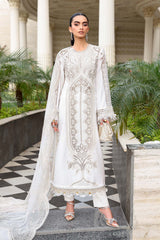 Maria B Lawn | 3 Piece Unstitched Embroidered Jacquard Lawn Suit EL-26-01