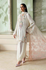 Soiree By Mariab - Embroidered Tusser Silk Suit - SR-01-02