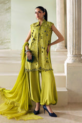 Soiree By Mariab - Embroidered Bemberg Raw Silk Suit - SR-01-03