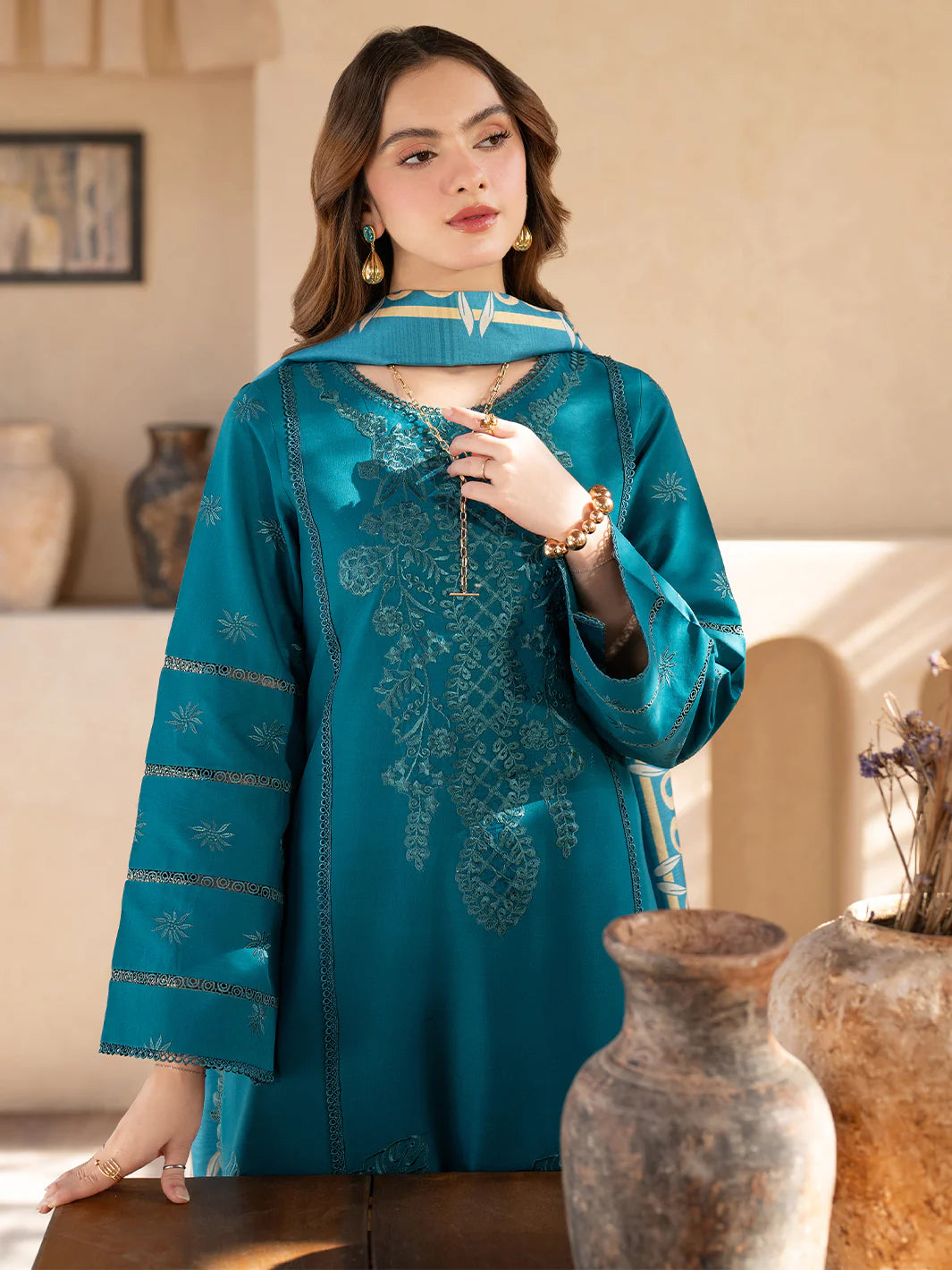 Stella Luxury Lawn '25 | SL-03 B | 3PC Embroidered Lawn Suit