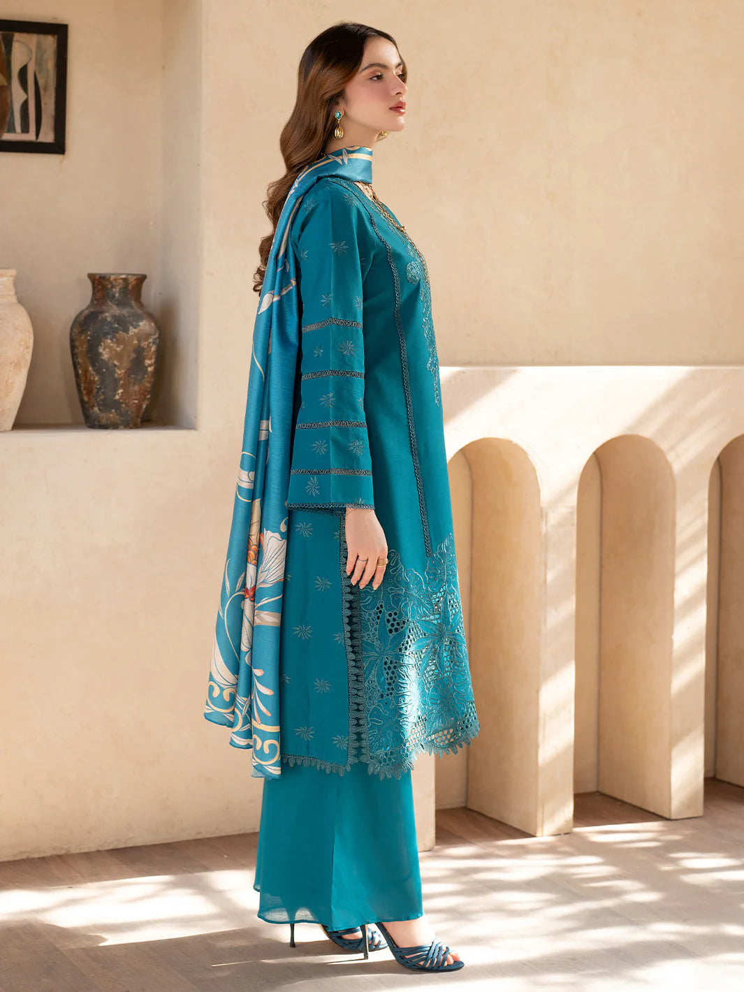 Stella Luxury Lawn '25 | SL-03 B | 3PC Embroidered Lawn Suit