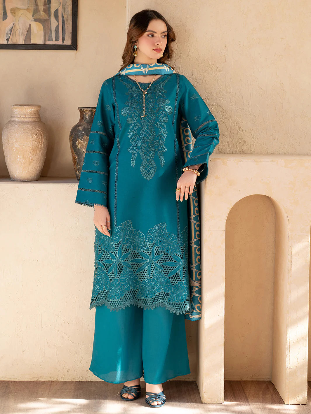 Stella Luxury Lawn '25 | SL-03 B | 3PC Embroidered Lawn Suit