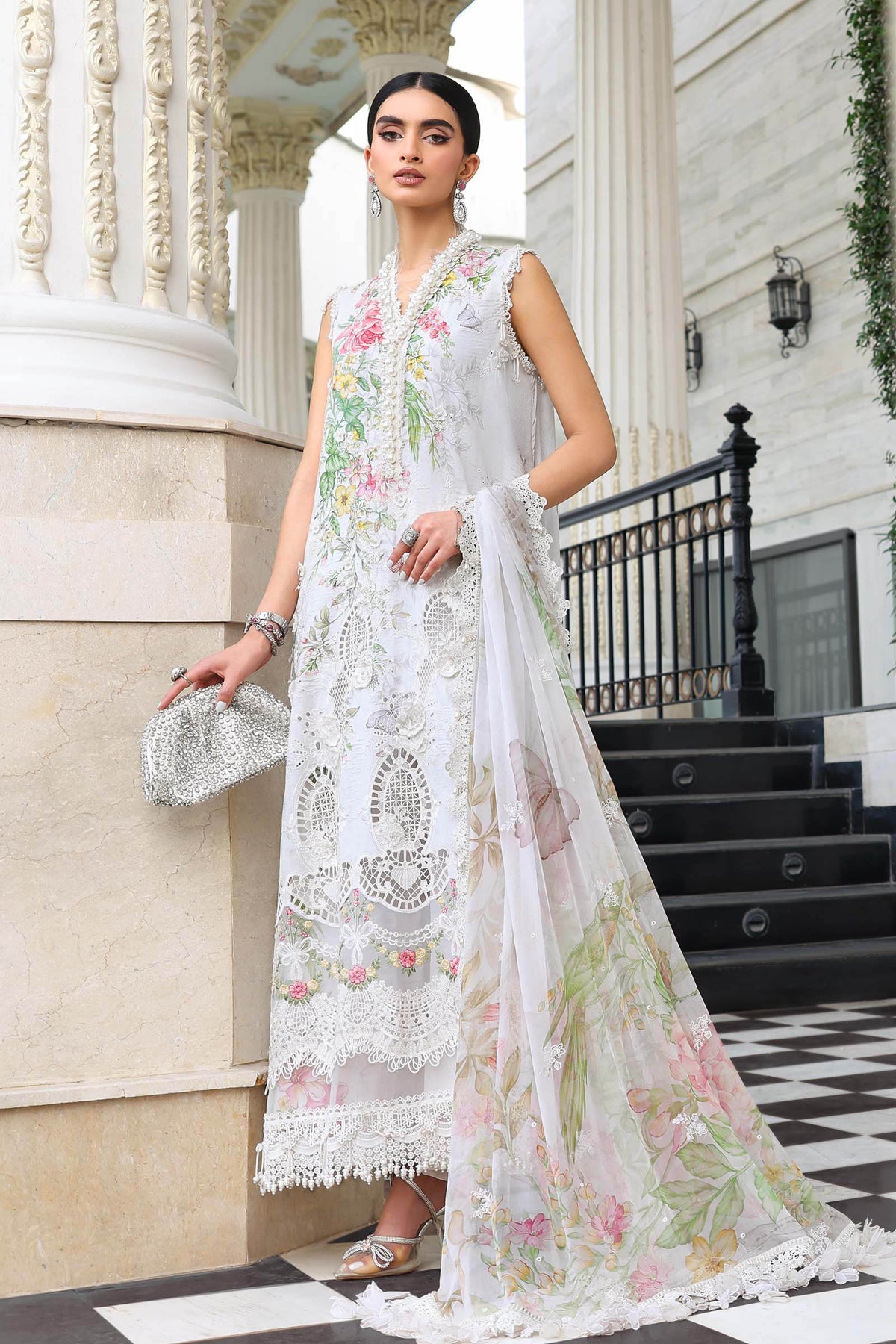 Maria B Lawn | 3 Piece Unstitched Embroidered Lawn Suit EL-26-03
