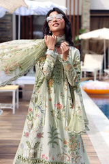 Maria B Lawn | 3004-B |3 Piece Unstitched Embroidered Lawn Suit