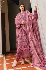 Maria B | WL-1304-Ash Pink | 3 Piece Unstitched Embroidered Organza Suit