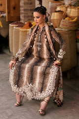 M.Prints By Maria B | 3 Piece Unstitched Embroidered Linen Suit MPT-3105-B