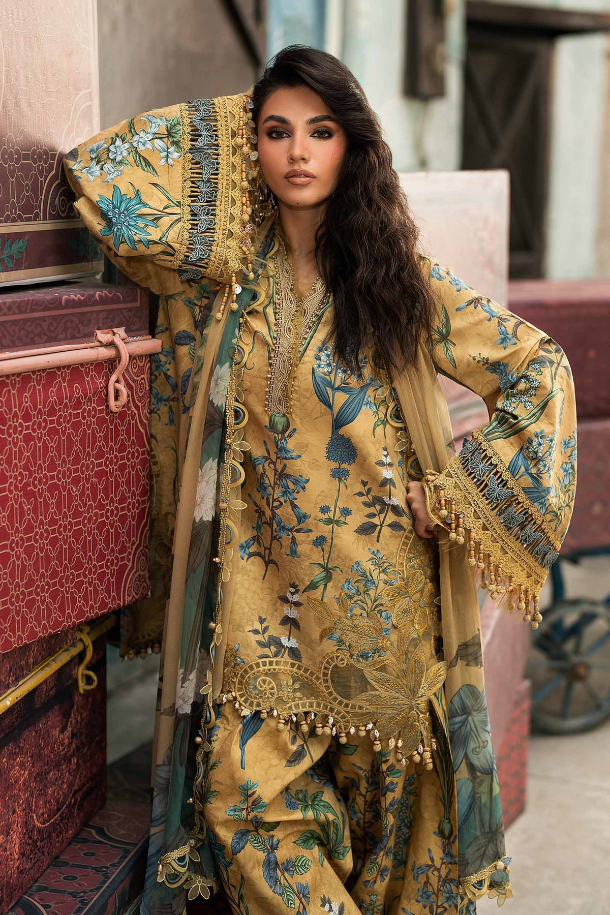 M.Prints By Maria B | 3 Piece Unstitched Embroidered Cambric Suit MPT-3106-A