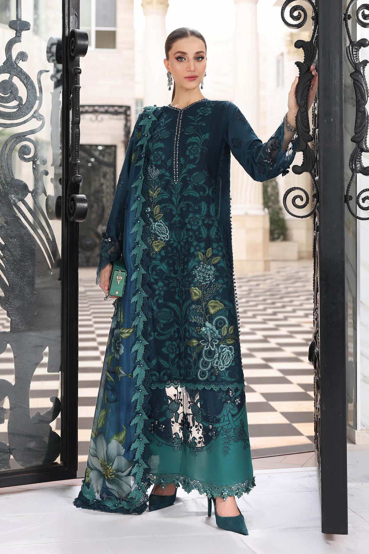 Maria B Lawn | 3 Piece Unstitched Embroidered Lawn Suit EL-26-06