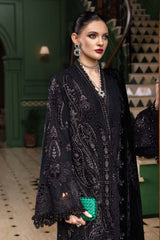 Maria B | WL-1307-Black | 3 Piece Unstitched Embroidered Linen Suit