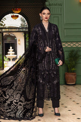 Maria B | WL-1307-Black | 3 Piece Unstitched Embroidered Linen Suit