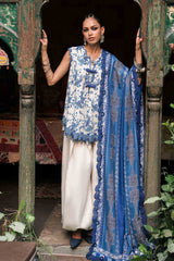 M.Prints By Maria B | 3 Piece Unstitched Embroidered Irish Linen Suit MPT-3108-A