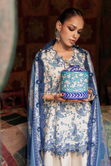 M.Prints By Maria B | 3 Piece Unstitched Embroidered Irish Linen Suit MPT-3108-A