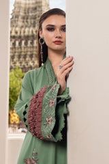 Maria B | MPT-2808-A | 3 Piece Unstitched Embroidered Twill Linen Suit