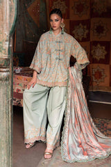 M.Prints By Maria B | 3 Piece Unstitched Embroidered Irish Linen Suit MPT-3108-B