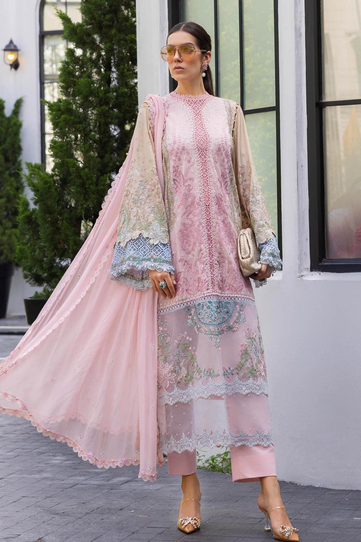 Maria B Lawn | 3 Piece Unstitched Embroidered Lawn Suit EL-26-09