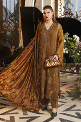 Maria B Chiffon | 3 Piece Embroidered Chiffon Suit MPC-26-205-Mustard
