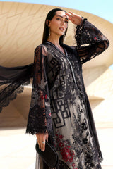 Maria B Lawn | 3 Piece Unstitched Embroidered Net Suit D-2607-B