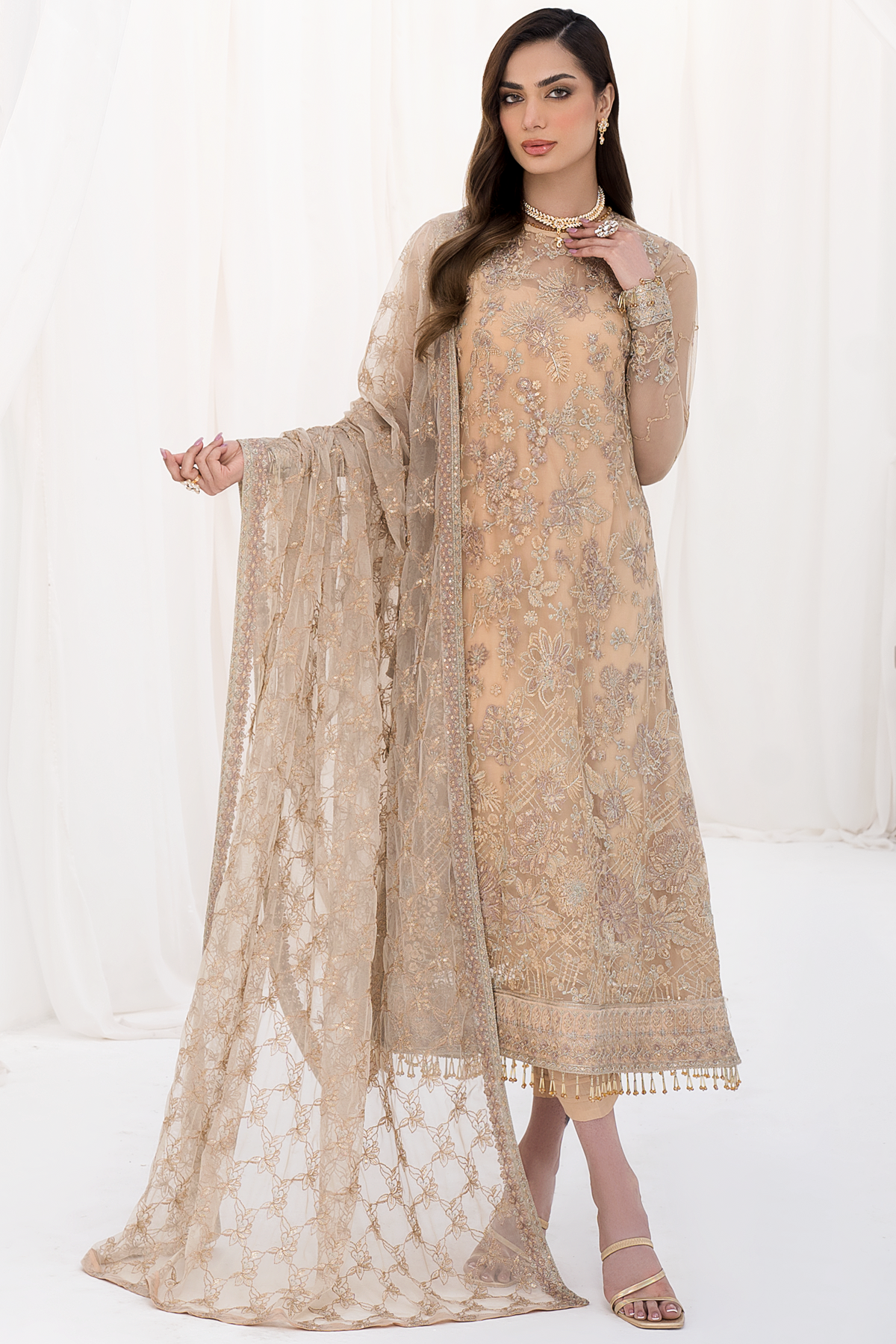 La Celeste Luxury formals Collection By Zarif ZLC 07 SAND GLOW