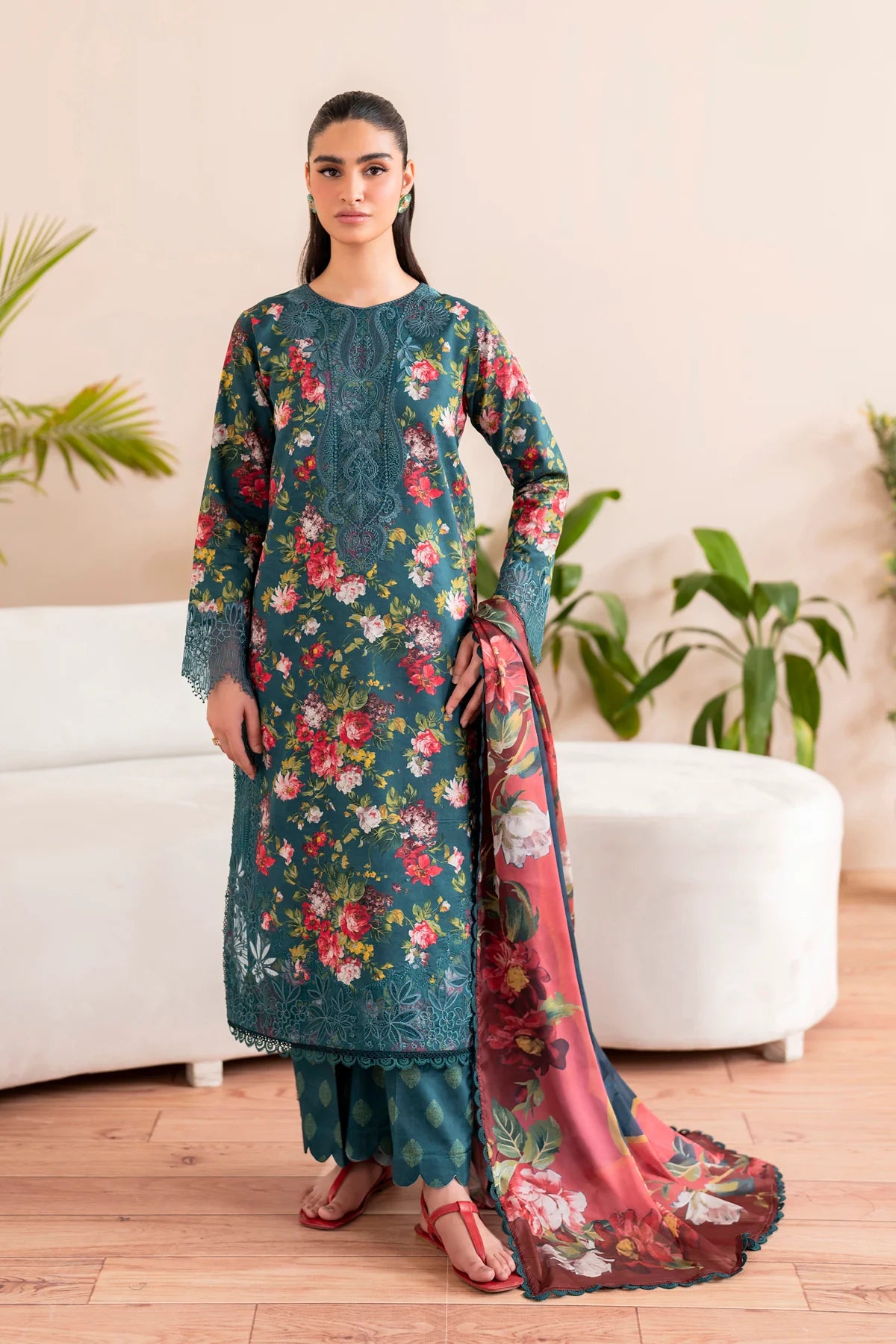 Xenia Summer Lawn '25 | KOA | 3PC Printed & Embroidered Lawn Suit