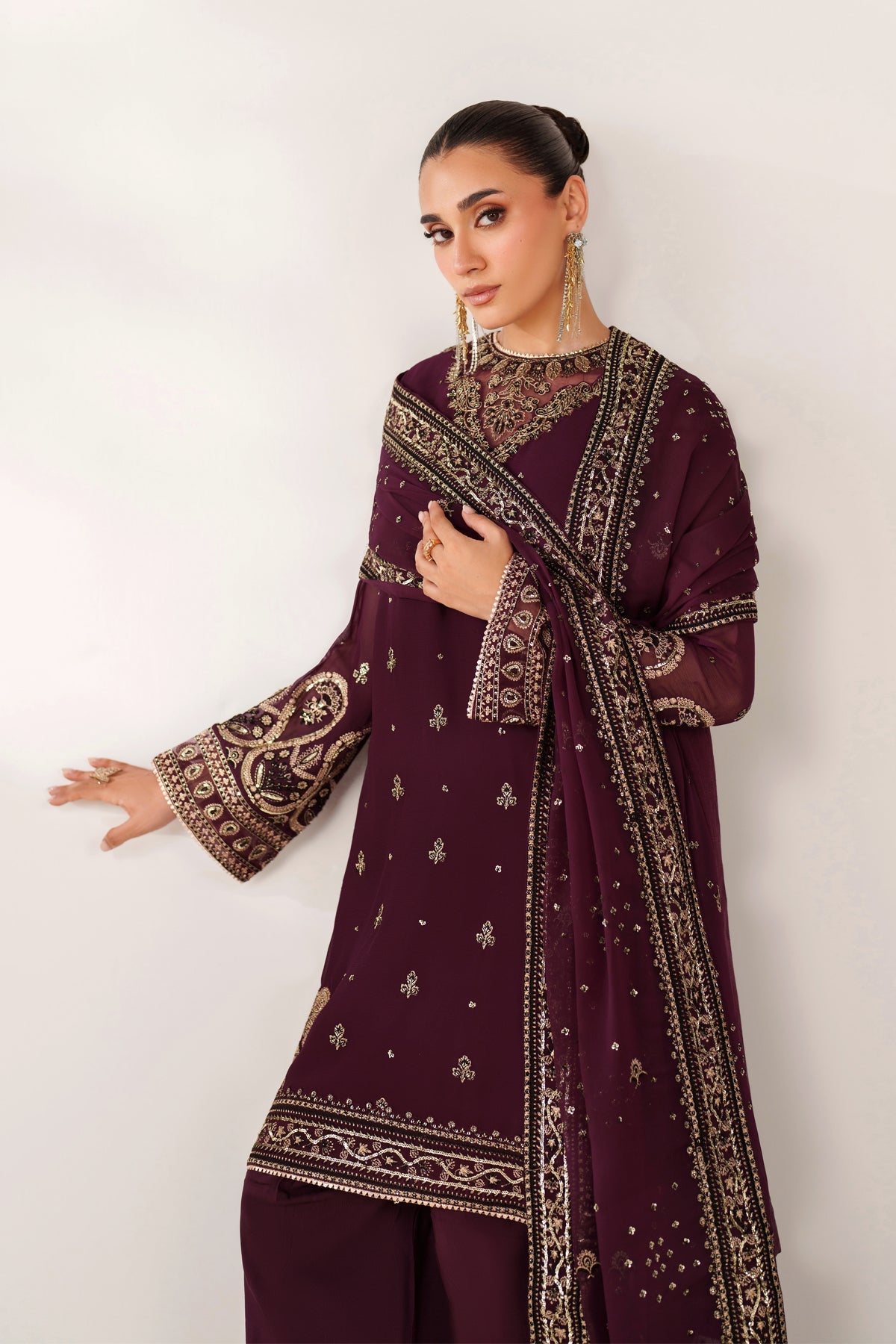 Xenia | NURI | Embroidered Chiffon Formal