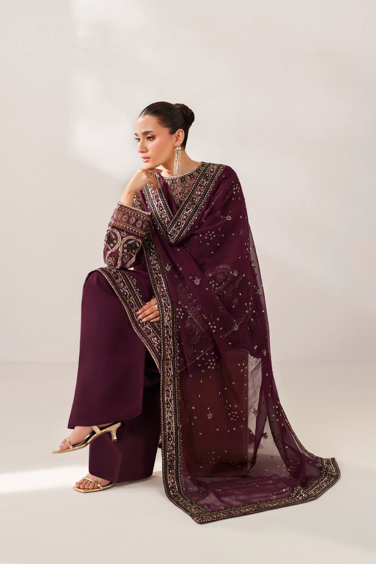 Xenia | NURI | Embroidered Chiffon Formal