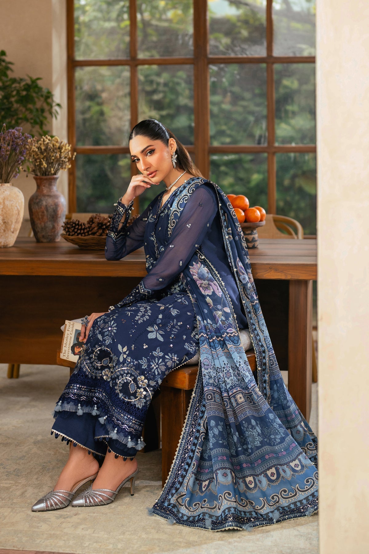 Xenia | VERENA| Embroidered Chiffon Formal