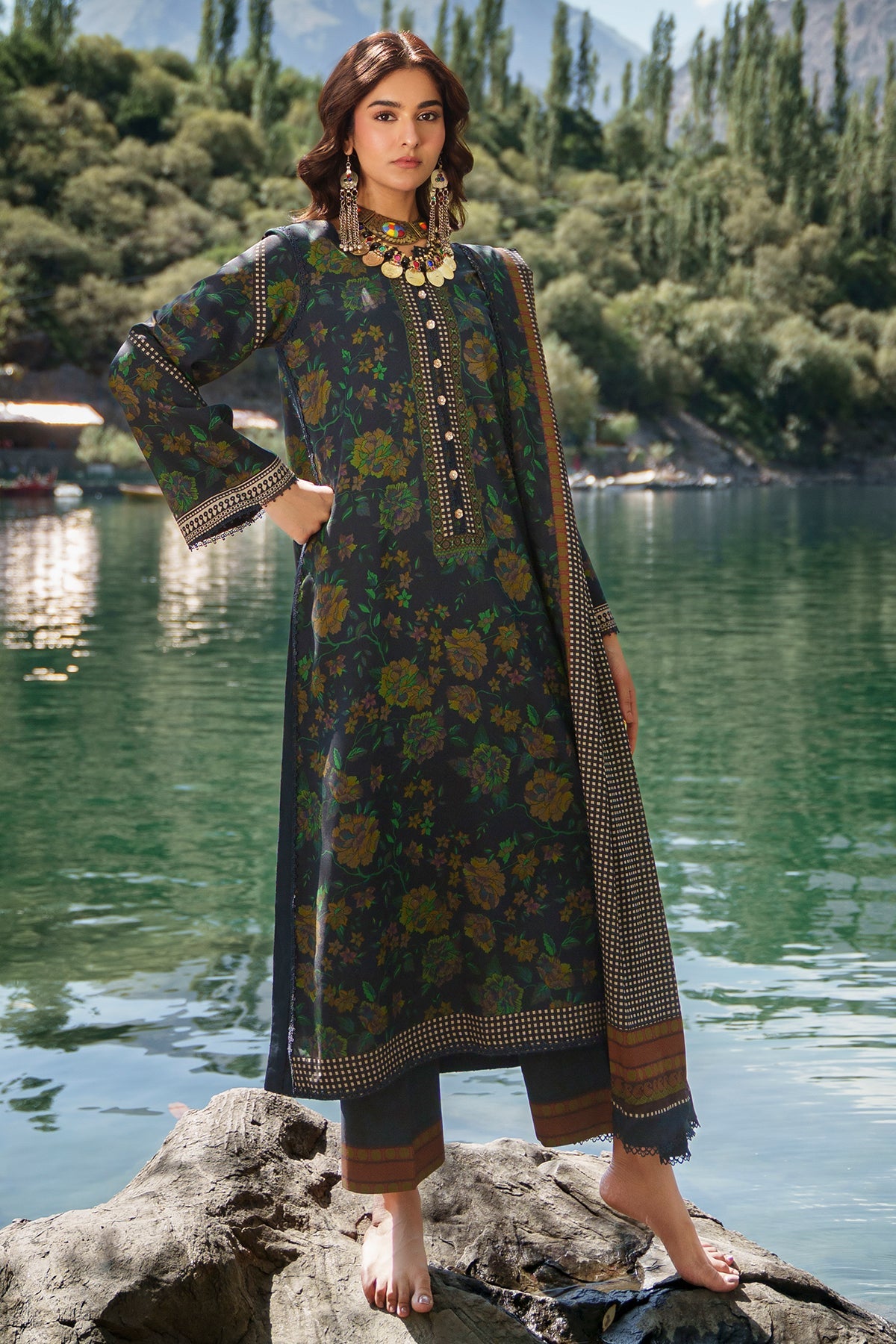 Charizma C Print Winter V1-2026 | 3-PC Unstitched Linen Collection CPW6-02