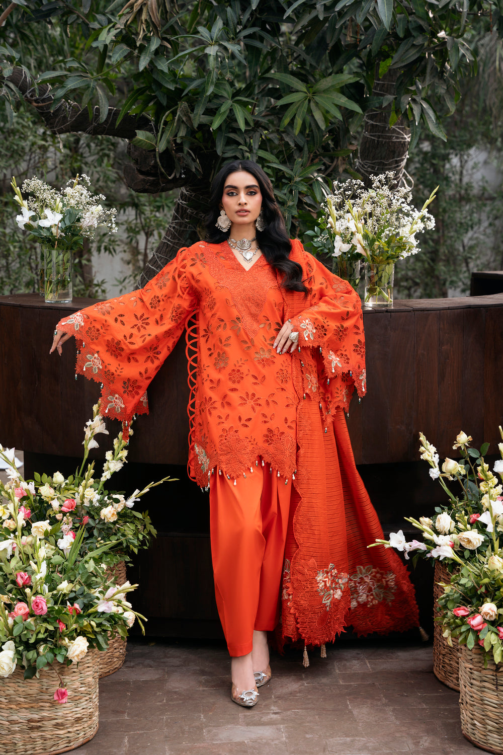 Naqsh CHIKANKARI FESTIVE EDIT '26 | Maple Glow - 00202