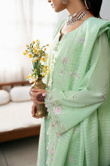 Naqsh CHIKANKARI FESTIVE EDIT '26 | Green Lily - 00200