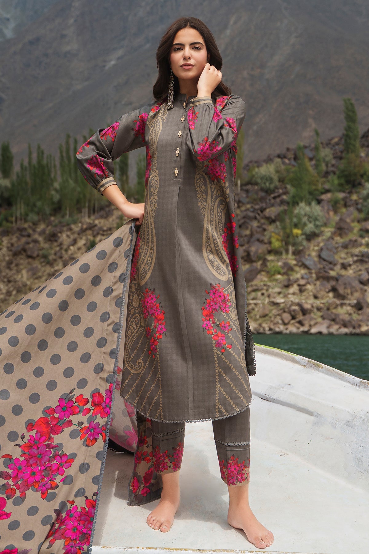 Charizma C Print Winter V1-2026 | 3-PC Unstitched Linen Collection CPW6-04