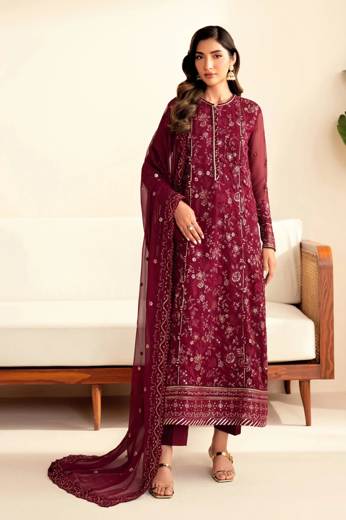 Xenia | DARYA | Embroidered Chiffon Formal Dress