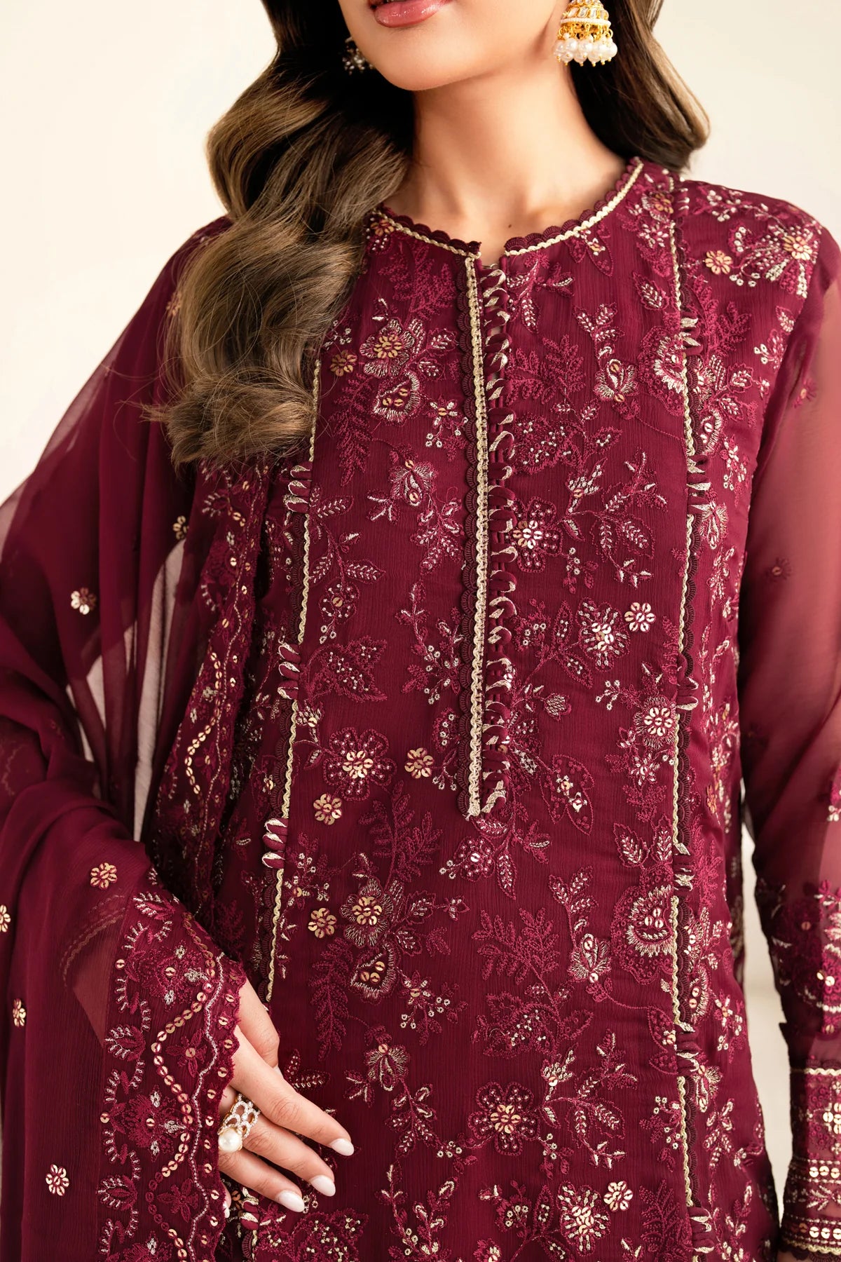 Xenia | DARYA | Embroidered Chiffon Formal Dress