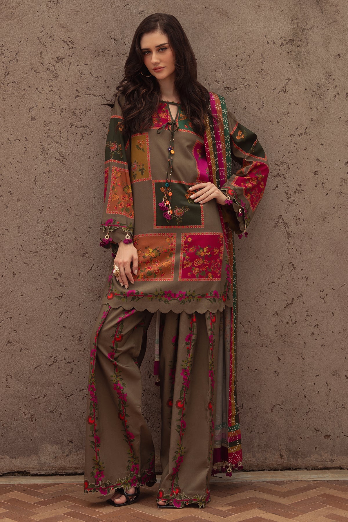 Charizma C Print Winter V1-2026 | 3-PC Unstitched Printed Linen Collection CPW5-03