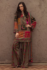 Charizma C Print Winter V1-2026 | 3-PC Unstitched Printed Linen Collection CPW5-03