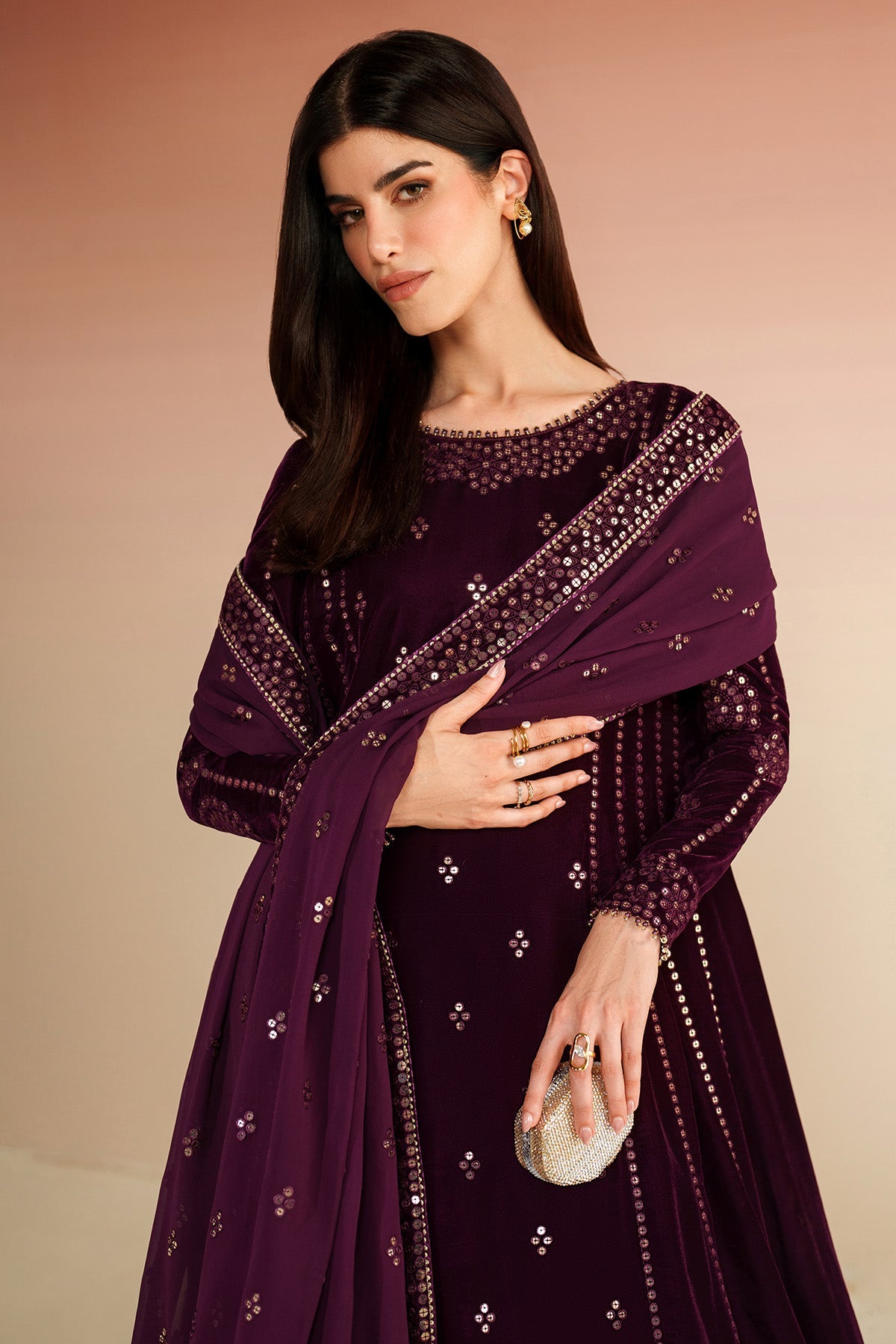 Jazmin | VVF D-1 | Embroidered Velvet Formal