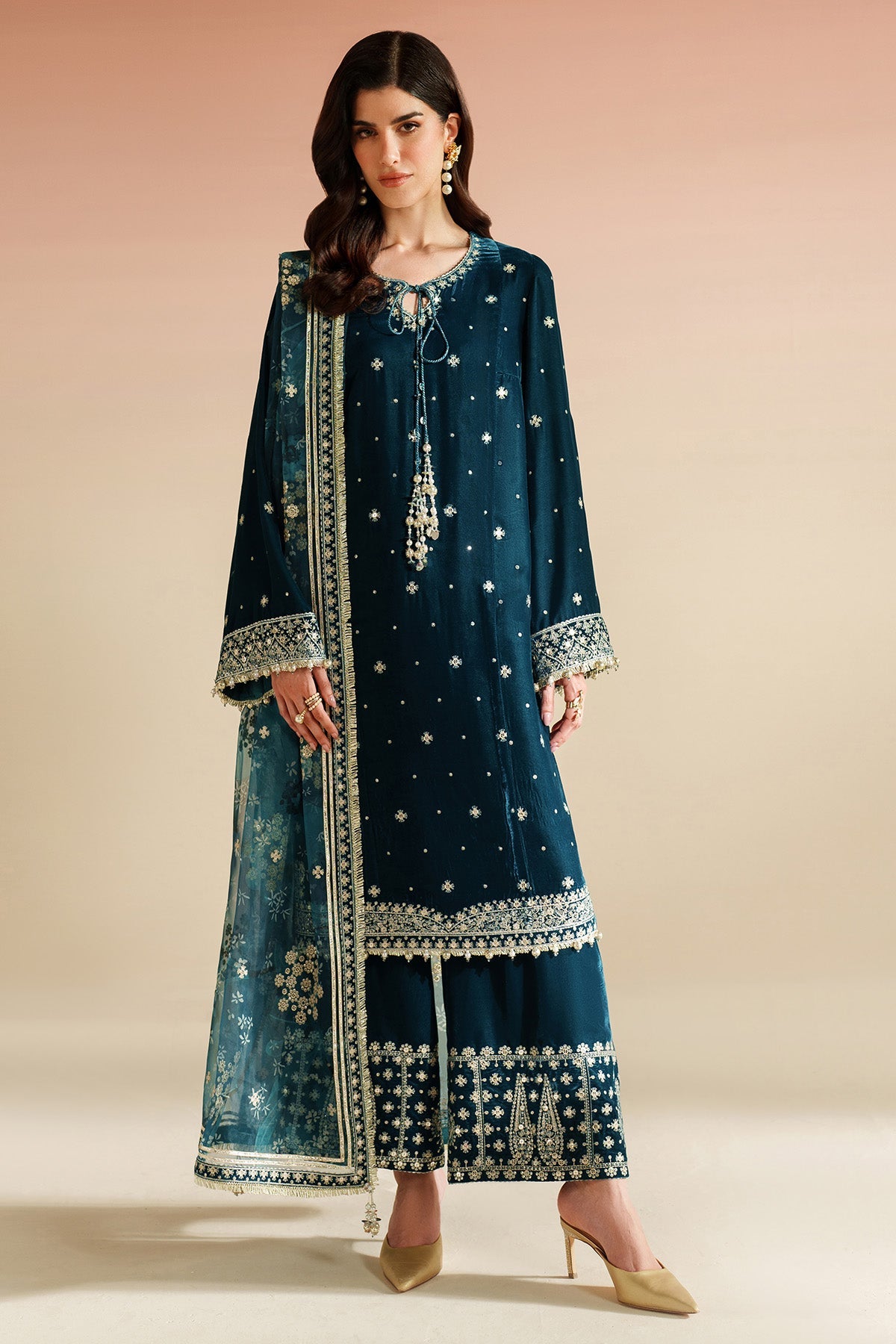 Jazmin | VVF D-2 | Embroidered Velvet Formal